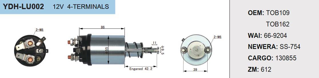 GENUINE QUALITY SOLENOID SWITCH FOR 12V ZM1615 130855