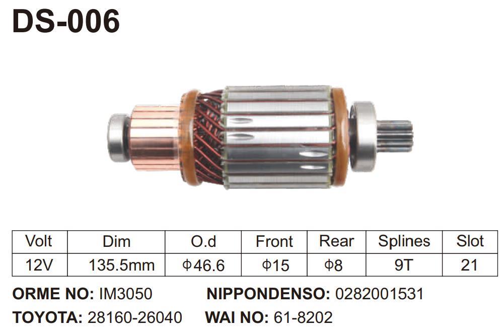 IM3050 BOSCH SERIOUS ARMATURE 12V