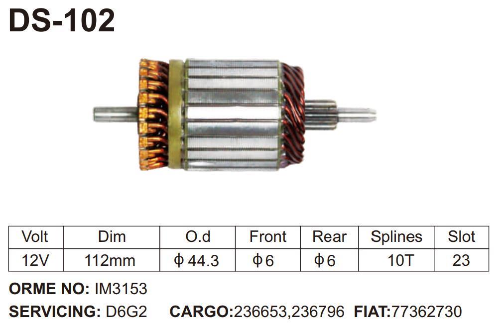 IM5260 BOSCH SERIOUS ARMATURE 12V