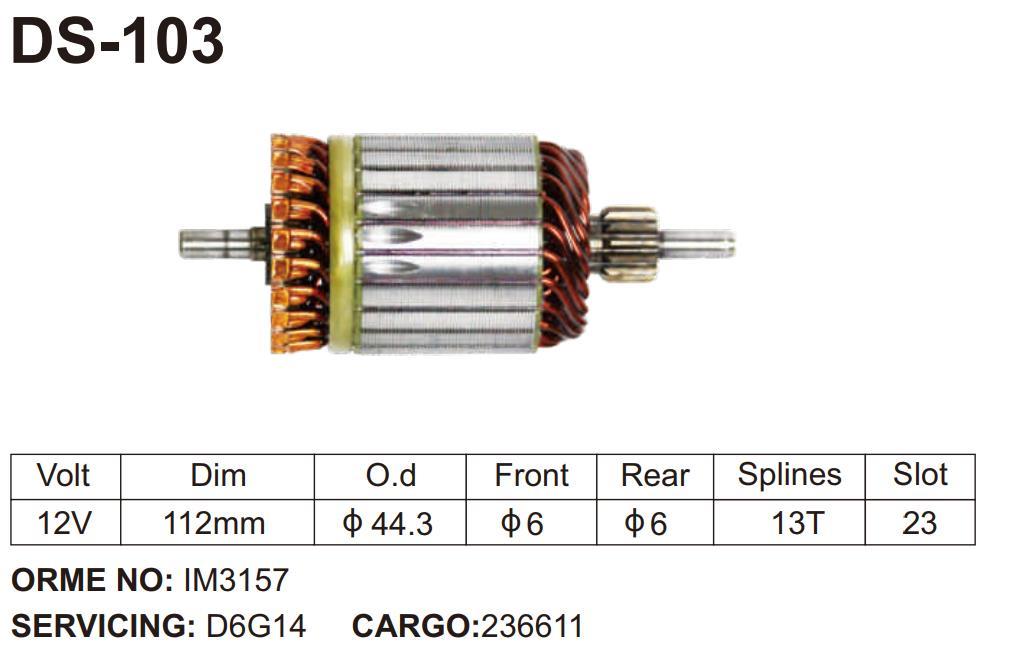 IM3157 BOSCH SERIOUS ARMATURE 12V