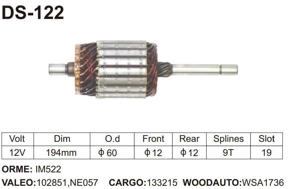 IM522 BOSCH SERIOUS ARMATURE 12V